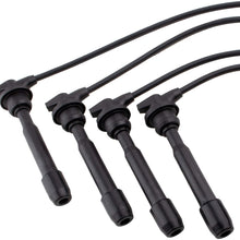 XYZMOT Set of 4 Ignition Spark Plug Cable Wire Set for Hyundai 96-12 Elantra/ 97-08 Tiburon/ 05-08 Tucson, Kia 10-11 Soul/ 04-09 Spectra/ 05-09 Spetra5/ 05-09 Sportage (Replaces 27501-23B00 671-4239)