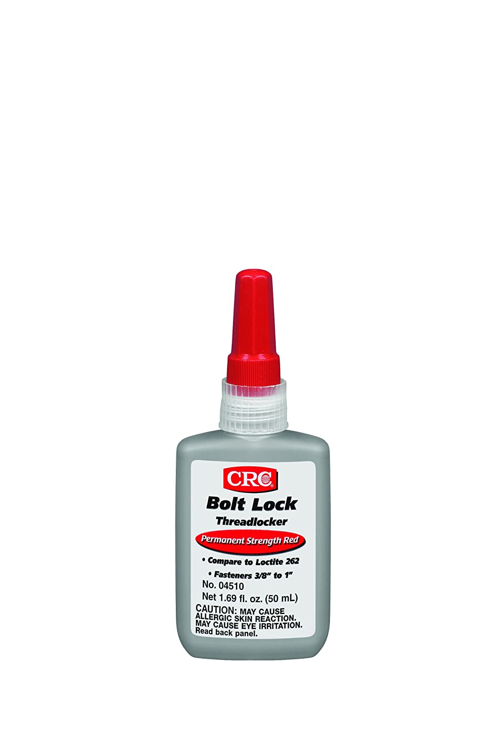 CRC Anaerobic Bolt Lock Shock Resistant Threadlocker, 300 Degrees F Maximum Temperature, 1.69 oz Bottle, Red