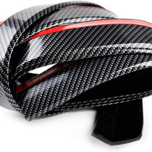 Lip Spoiler Universal Carbon Fiber Black Rubber Side Skirt Front Bumper Protector Guard Scratch-Resistant Car Exterior Accessories Trim Body Kit for Cars(2.5m/8.2ft)