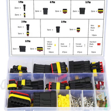 OCR 240Pieces 1 2 3 4 5 6 Pin Car Waterproof Electrical Terminals Wire Connectors with Automotive Blade Fuses for Motorcycle Scooter Truck Boats