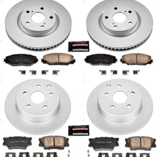 Power Stop CRK4101 Coated Brake Rotor & Ceramic Brake Pads- front & rear