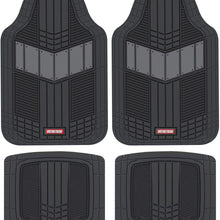 Motor Trend DualFlex Two-Tone Rubber Car Floor Mats for Automotive SUV Van Truck Liners - Channel Drainer All Weather Protection