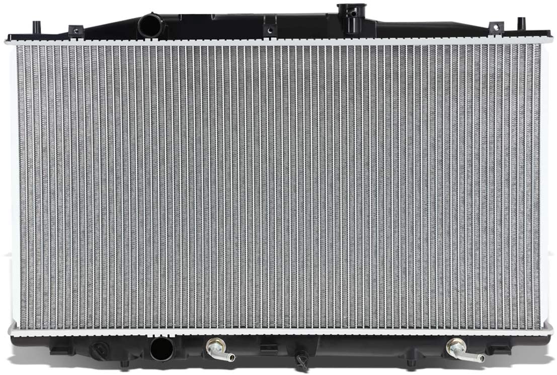 DNA MOTORING OEM-RA-2911 Aluminum Core Radiator [for 05-07 Honda Accord 2.4L at],Black / Metallic