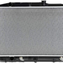 DNA MOTORING OEM-RA-2911 Aluminum Core Radiator [for 05-07 Honda Accord 2.4L at],Black / Metallic