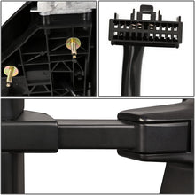 Replacement for Super Duty Black Textured Telescoping Manual Extendable Amber Signal Towing+Circle Blind Spot Mirror