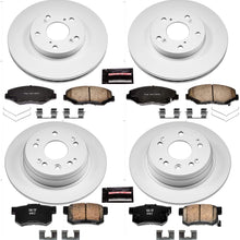 Power Stop CRK6171 Coated Brake Rotor & Ceramic Brake Pads- front & rear
