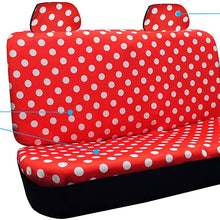 FH Group FH-FB115114 Full Set Polka Dots Red Color Car Seat Covers with F11306 Vinyl Floor Mats- Fit Most Car, Truck, SUV, or Van