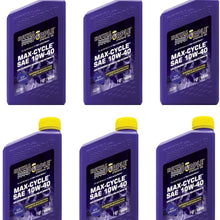Royal Purple 01315 Max-Cycle Synthetic Motorcycle Oil 10W-40 for Highly Stressed Engines/Transmissions - 1 qt Case of 6