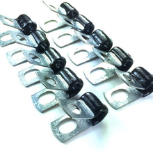 1/4" Brake Line Clip Set. Steel with Rubber Insulation. (Pack of 10)