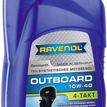 RAVENOL J1V2121 10W-40 4-Stroke Marine Oil - Outboard Semi Synthetic NMMA FC-W Approved (1 Liter)