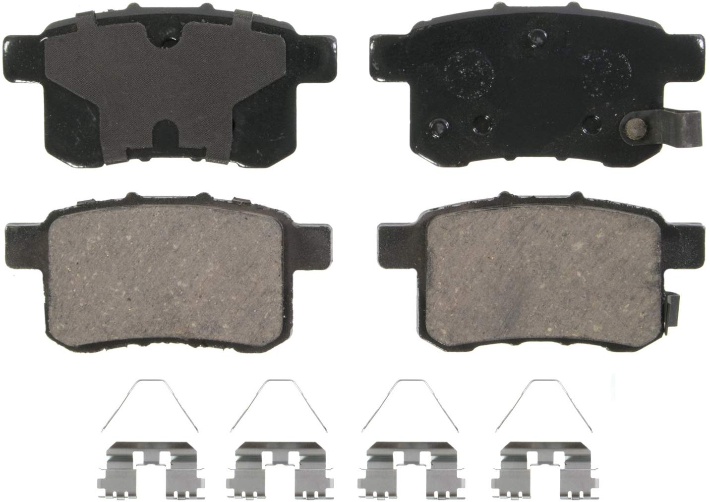 Wagner QuickStop ZD1451 Ceramic Disc Pad Set Includes Pad Installation Hardware, Rear