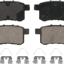 Wagner QuickStop ZD1451 Ceramic Disc Pad Set Includes Pad Installation Hardware, Rear