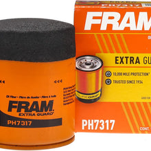 FRAM Ultra Synthetic Automotive Replacement Oil Filter, Designed for Synthetic Oil Changes Lasting up to 20k Miles, XG7317 with SureGrip (Pack of 1)