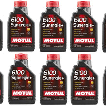 Motul 108646 Set of 10 6100 Synergie+ 10W-40 Motor Oil 1-Liter Bottles