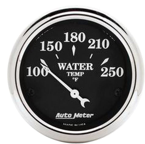 Auto Meter 1737 Old Tyme Black Water Temperature Gauge