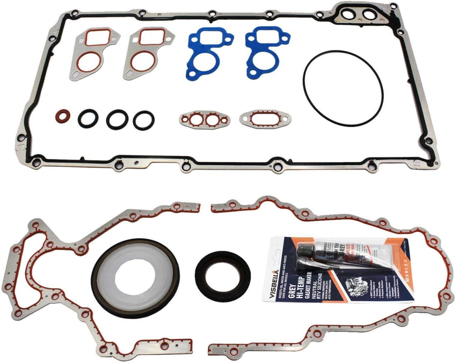 YYW Engine Conversion Lower Gasket Set CS9284 For 1997-2011 GMC Ford Isuzu Saab 5.7L 6.0L 6.2L OHV LS3 VIN H M