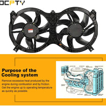 OCPTY Replacement Cooling Fan Assembly for 2013 2014 2015 2016 2017 2018 for Infiniti JX35 QX60 for Nissan Pathfinder