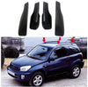 Car Roof Rack Cover for Toyota RAV4 XA20 2001 2002 2003 2004 2005 Black Styling Bar Rail End Replacement Shell Accessories 4pc Protection Apply to Auto Cars