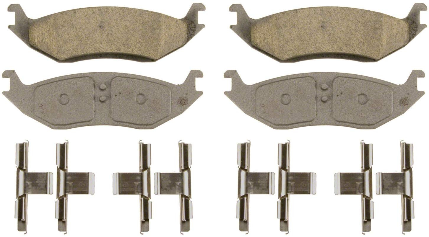 Wagner ThermoQuiet QC967A Ceramic Disc Pad Set With Installation Hardware, Rear