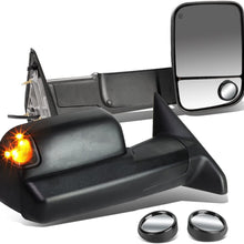 DNA Motoring TWM-013-T888-BK-SM+DM-SY-022 Pair of Towing Side Mirrors + Blind Spot Mirrors