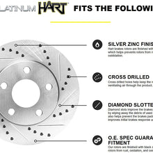 Fit 2006-2010 Lexus IS250 HartBrakes Full Kit Brake Rotors Kit+Ceramic Brake Pads