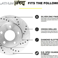 Fit 2004-2005 Toyota RAV4 HartBrakes Full Kit Brake Rotors Kit+Ceramic Brake Pads