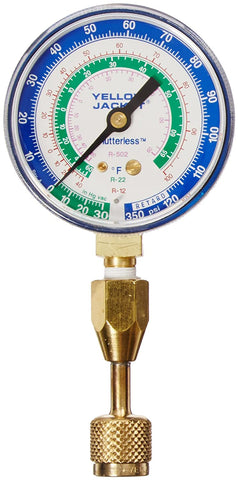 Yellow Jacket 40332 Blue Compound Gauge with 19110 Quick Coupler