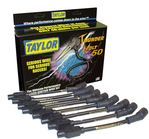 Taylor Cable 98003 Black 10.4mm Custom Fit ThunderVolt 50 High Performance Spark Plug Wire Set