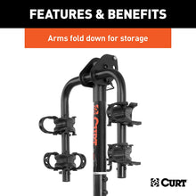 CURT 18029 Trailer Hitch Bike Rack Mount, Fits 1-1/4, 2-Inch Receiver, 2 Bicycles