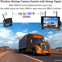 Wireless Backup Camera, DOUXURY IP69 Waterproof 170° Wide View Angle HD 1080P Backup Camera + HD LCD 7" Monitor, DVR Recording Backup Camera System for Truck Pickup Trailer Camper Bus RV 5th Wheel