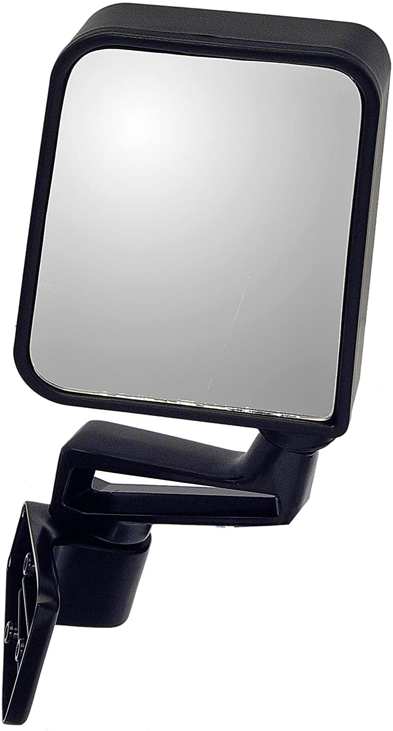 Dorman 955-232 Passenger Side Manual Door Mirror - Folding for Select Jeep Models, Black