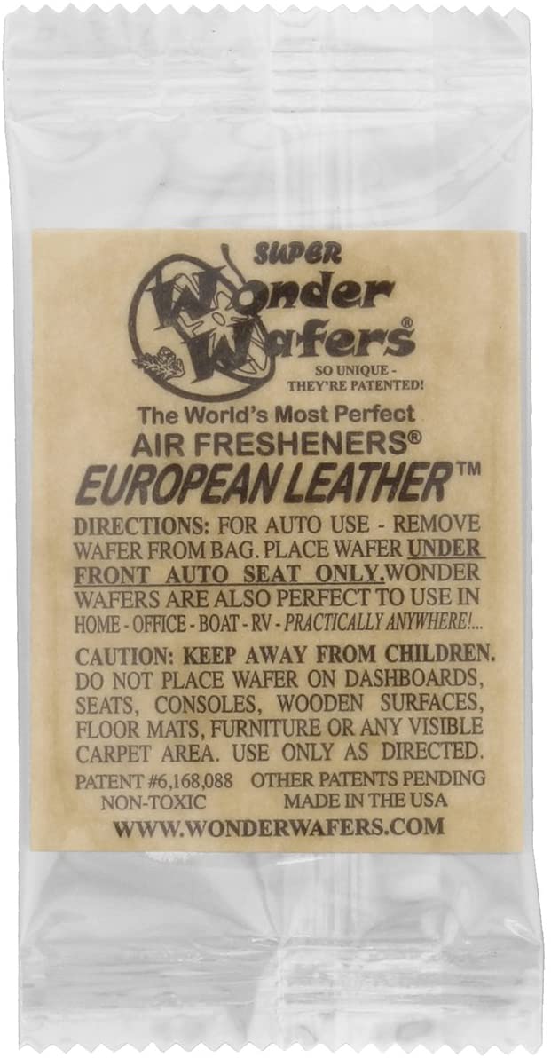Wonder Wafers 3060 European Leather Scent Car Truck Air Freshener Wafer - 50 Pack