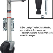 Open Road Brands 1000lb Boat Trailer Jack, Trailer Tongue Jack with 6-Inch Wheels,12 Inches Vertical Travel Trailer Jack,Double Wheels Jack, RV Boat Jack Wheels with Wrench