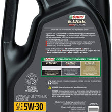 Castrol 03084C Edge 5W-30 Advanced Full Synthetic Motor Oil, 5 Quart