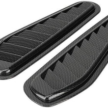 Car Air Flow Intake Cover, Car Air Flow Intake Decorative Scoop Bonnet Vent Hood Cover Universal Carbon Fiber Style Auto Car Dec Hood Scoop