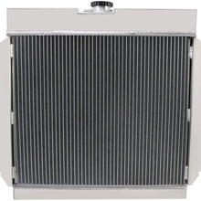 CoolingSky 3 Row All Aluminum Radiator for 1963-69 Dodge Plymouth Fury Charger/Dart/Coronet/Savoy V8, 26'' Overall Width