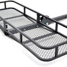 FDW Hitch Cargo Carrier Basket Luggage Rack Hitch Mount Hauler 2" Receiver Truck Car