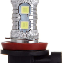 SCITOO White H11 LED Bulbs 8SMD LED Lights with Projector for Fog Light Plug and Play Style,2Pcs