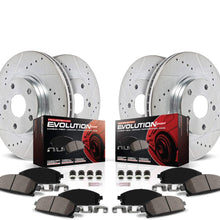 Power Stop K5546 Front & Rear Brake Kit with Drilled/Slotted Brake Rotors and Z23 Evolution Ceramic Brake Pads