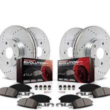 Power Stop K7098 Front & Rear Brake Kit with Drilled/Slotted Brake Rotors and Z23 Evolution Ceramic Brake Pads