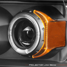 For 2002-2005 Dodge Ram 1500 | 2003-2005 Ram 2500 3500 Black Dual Halo Projector Headlights Pair Set