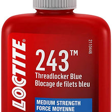 Loctite 1330799 Threadlocker 243 Surface Insensitive-Medium Strength Tube, Blue, 6-ml