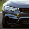 X AUTOHAUX 2 Set Universal Gold Tone Triangle Shaped Car Tow Hook Decor Bumper Trailer Sticker Adorn