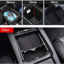 Jaronx for Tesla Model S/Model X Center Console Organizer, Armrest Storage Box+Cup Holder,for Tesla Model X/S Accessories (Fit: Tesla Model S/Model X 2016 2017 2018 2019 2020)