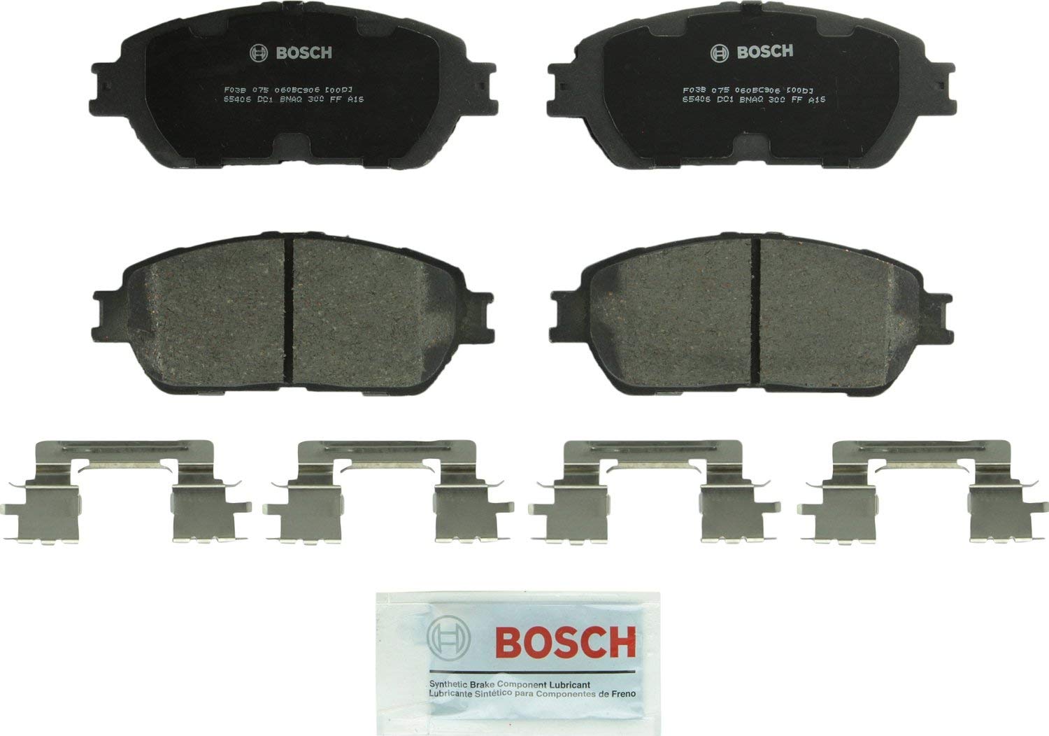 Bosch BC906 QuietCast Premium Ceramic Disc Brake Pad Set For: Lexus ES300, ES330; Toyota Avalon, Camry, Sienna, Solara, Tacoma, Front