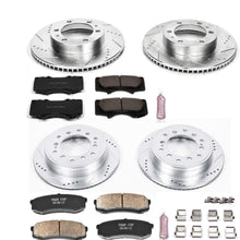 Power Stop K5805 Front & Rear Brake Kit with Drilled/Slotted Brake Rotors and Z23 Evolution Ceramic Brake Pads