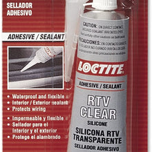 Loctite 37463 Clear RTV Silicone Adhesive/Sealant Tube, 80-milliliter