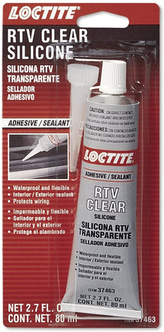 Loctite 37463 Clear RTV Silicone Adhesive/Sealant Tube, 80-milliliter