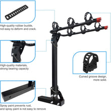 FIVKLEMNZ 3 Bike Hitch Racks, Foldable Bicycle Carrier Racks, Suitable for Trailer, Trucks, SUV