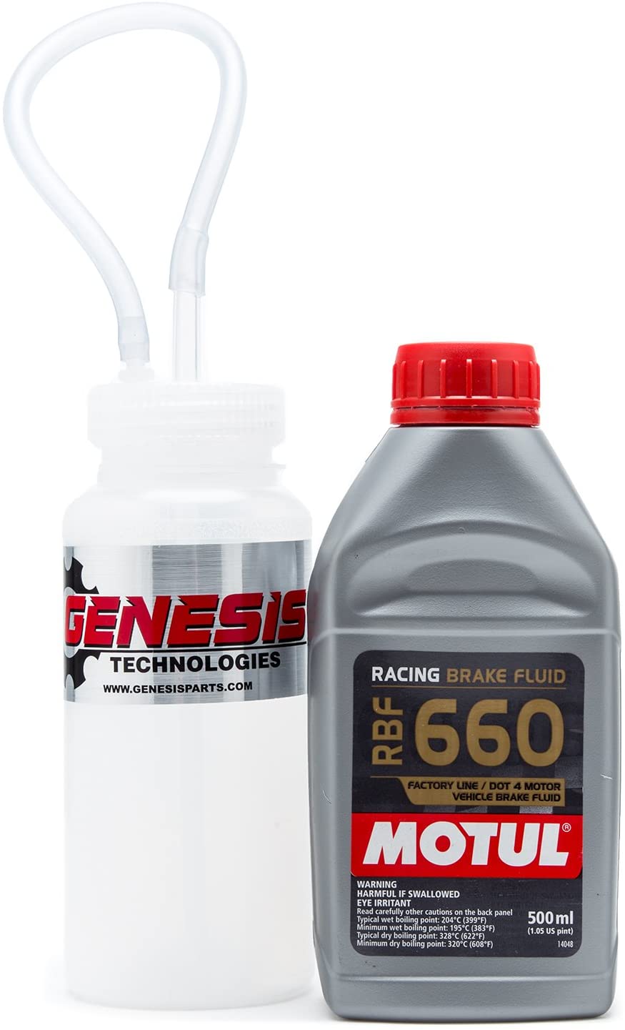 Genesis Technologies Brake Bleeding Kit with Magnet Mount Bleeder Bottle and Motul 847205 RBF 660